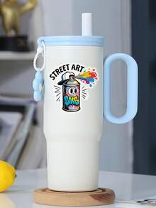 1张街头艺术贴纸 - 鲜艳的卡通涂鸦设计，适合装饰笔记本电脑、笔记本、头盔和水瓶！ - 彩色 - 查看 4