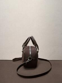 时尚小方斜挎包 女士时尚单肩手提包 音乐节 - 咖啡棕 - 查看 4