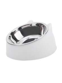 猫粮碗宠物增高防滑不锈钢支架倾斜喂食器碗日常 - 100ml - 查看 5