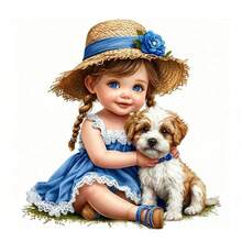 1片/2片/3片装女孩与小狗热转印贴片，可熨烫和水洗，适用于T恤、牛仔裤、毛衣、手提包、枕头、靠垫等。 - 3PCS-S - 查看 2