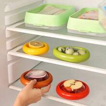 Conjunto de 1 Conjunto de Recipientes Herméticos para Frutas e Legumes - Recipientes exclusivos em formatos variados de frutas, projetados para organizar frutas fatiadas com facilidade, práticos e convenientes para o uso diário. - Multicolorido - Ver 4