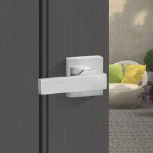 Front Door Handle, Square Entry Handle Set With Lever, No Lock, Adjustable Hole Space, Zinc Alloy Die-Casting, Reversible For Right And Left Handed Entrance And Front Doors, Satin Nickel - No Lock, Satin Nickel - View 1