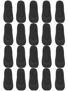 女士夏季透气轻薄网眼浅口防滑防掉跟高跟船袜 - 彩色 - 查看 10