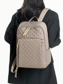 Commuter Backpack | Tribute To All-Weather Travel Aesthetics | Quilted Design * Multi-Functional Storage System | Unlock Absolute Visual Sovereignty For Daily Commute - Multicolor - View 10