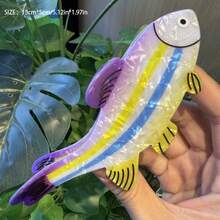 亚克力海洋系列印花小鱼、海龟、龙虾发夹，度假风独特小众设计发夹，女士发饰 - 彩色 - 查看 19