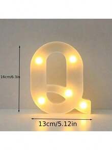 6.3 英寸可定制 LED 字幕灯 - 1 件，壁挂式，电池供电 - 非常适合婚礼、生日、家居装饰 - 白色 - 查看 21