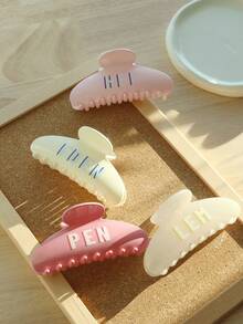 Personalized Initial Letter Hair Clip, Custom Name Claw Structure, Hinge Closure, Wedding Hair Accessories, Perfect Back-To-School Gift For Best Friends,Multi-Functional,Ornamental,Letter,Stylish,Modern,Colorful,Cute,Adorable,Casual,Custom,Personalised,Unique,Customized - A - View 6
