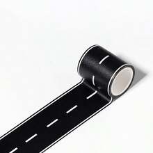 Road & Washi Tape; Creative Road & Railway Paper DIY Design Track Stickers - Black - View 13