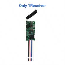 Interruptor de Motor de Control remoto inalámbrico de 433MHz 3,6 V 12V 24V controlador de Motor transmisor de 433 MHz Control remoto LED KB7G - Solo 1 control remoto - Ver 8