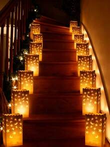 1/3/5/10 Pcs - Ramadan Flame Retardant Candle Bags, White Candle Bags, Suitable For Weddings, Valentine's Day Receptions, Engagement Ceremonies, Proposals, Ramadan And Other Occasions (Candles Not Included), Made Of Reusable Materials. Ramadan! - Multicolor - View 1