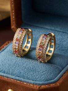 1 Pair Unique Hollow Multi-Layer Earrings, Women's S925 Sterling Silver Delicate Earrings, Exquisite Jewelry, Suitable As Gift For Weddings, Galas, Parties And Other Occasions - Style 2 - View 3