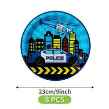 1 Set Detective Adventure Disposable Plates, Napkins, Cups Party Supplies, Serves 8 Guests, Disposable Paper Plates Party Tableware Suitable For Birthday, Wedding, Theme Party, Family Picnic - Multicolor - View 8