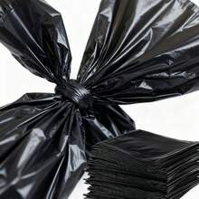 （每包50个）黑色垃圾袋，尺寸19.69x23.62厘米/31.5x39.37英寸，塑料材质，小号垃圾袋，办公垃圾袋，结实耐用。 - A50x60cm=50pcs - 查看 6