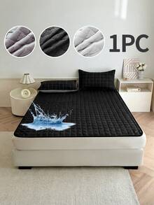 1 buah Pelindung Kasur Anti Bocor Tahan Air - Sprei Elastis Berlapis, Motif Kotak-kotak, Hipoalergenik, Dapat Dicuci dengan Mesin, Cocok untuk Kasur Ukuran Twin/Full/King - Cocok untuk Dewasa dan Lansia (Sarung Bantal Tidak Termasuk) - Keset tahan air - hitam - View 8