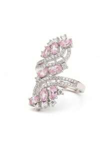 Gift Box Cubic Zirconia Rhinestone Musical Note Ring, Elegant Jewelry For Women Wedding Party Evening, Copper Material Non-Fading Non-Allergic, Ideal Holiday Gift - Silver - View 6