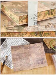 1本A5精装笔记本，封面图案为中国古代名画，可作日记本、记事本、笔记本等，清明江山水中国画图案，东方绘画手绘插图手稿，学生用品，返校必备 - 學士 - 查看 8