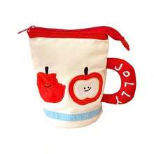 Creative Fashion Water Bottle, Pencil Case, Student Stationery Set, Suitable For Back To School, Valentine's Day, Girls Style, Large Capacity - 1 Apple (random Style) - View 5