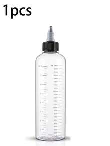 1个8.5盎司染发剂涂抹瓶，带刻度，螺旋盖，空塑料染发剂挤压瓶，专为专业发型师设计 - 彩色 - 查看 10