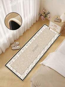 3.5mm Thick Soft Rubber Linen Kitchen Mat, French Vintage Farmhouse Style Absorbent Kitchen Rug With Sewn Edges To Prevent Peeling, Water-Absorbing And Easy To Clean Doormat, Suitable For Kitchen, Bathroom, Laundry Room, Hallway, Living Room And More - Multicolor - View 5