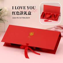 "I Love You" "Mom" Bouquet And Letter Gift Box - With Ribbon Fillable Paper Box, Suitable For Chocolates, Fresh Flowers, Souvenirs, Perfect Mother's Day Or Christmas New Year Party Birthday Gift - Multicolor - View 15