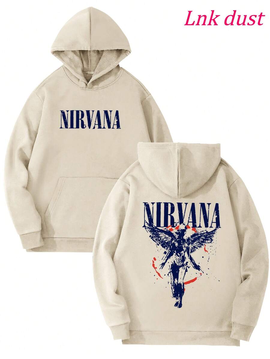 Y2K Men's Hooded SweatshirtRestock Salefashion Casual Hoodie, Street Print,250g Polyester Men's And Women's Clothing Casual And Cozy Hoodies Leyo, Long Sleeve Hooded Sweatshirt, Casual Versatile Top For Autumn Winter - 杏色 - 查看 1