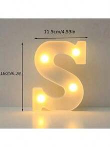 6.3 英寸可定制 LED 字幕灯 - 1 件，壁挂式，电池供电 - 非常适合婚礼、生日、家居装饰 - 白色 - 查看 24