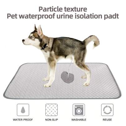 1pc Reusable Pet Pee Pad, Pet Bed Mat, Dog Training Pad, Pet Sofa Mat, Dog Cage Mat, Suitable For Medium/Small Cats & Dogs, Non-Stick, Machine Washable, Granular Texture