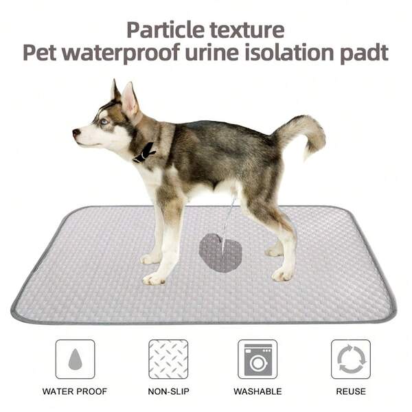 1pc Reusable Pet Pee Pad, Pet Bed Mat, Dog Training Pad, Pet Sofa Mat, Dog Cage Mat, Suitable For Medium/Small Cats & Dogs, Non-Stick, Machine Washable, Granular Texture