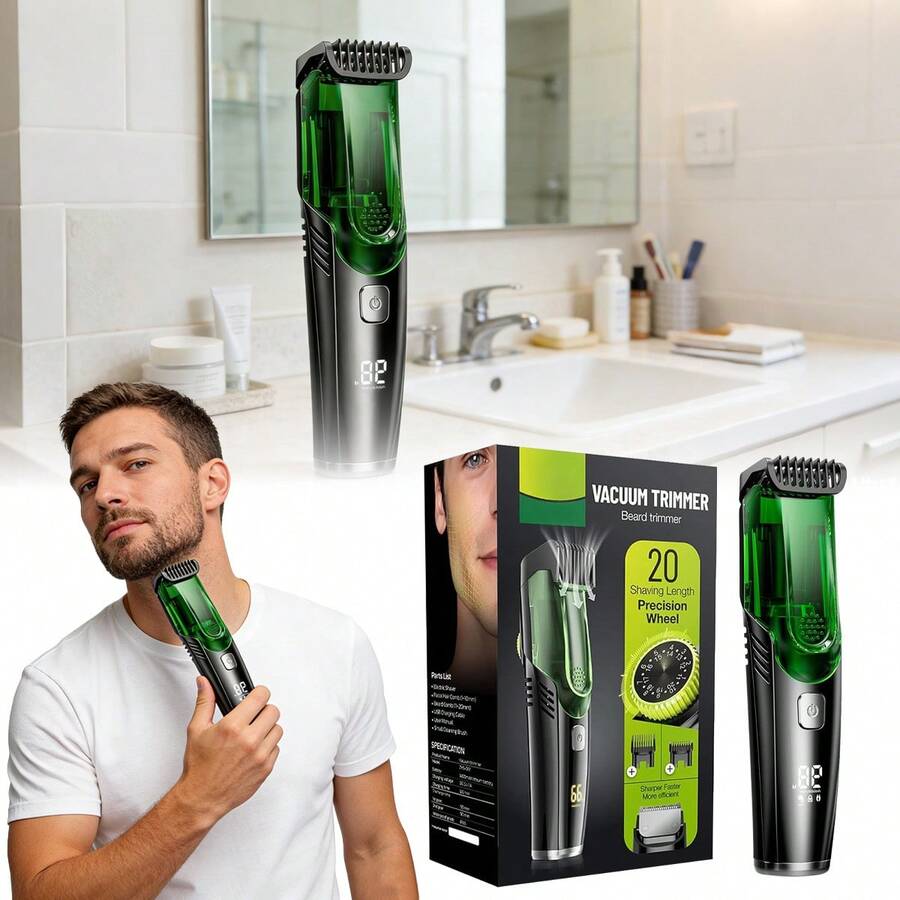 Beard Trimmer For Men, Electric Razor Shaver, Cordless Hair Clipper Shaving Kit For Mustache Body Nose Ear Hair Facial, Adjustable Beard Grooming Kit Birthday Gifts For Men - Black - View 1