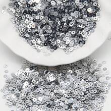 Payet Bulat Pipih 3mm-30mm, Payet Besar Longgar Warna Champagne Silver 1cm-3cm, 20g untuk Kerajinan Tangan DIY Menjahit Aplikasi Merajut Pembuatan Perhiasan Bordir - Payet pipih bulat - View 27