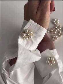 1pc Fashion Minimalist Button Cover, Suitable For Women, Perfect For Pairing With Blouses And Dresses - Affordable Luxury Style - View 2