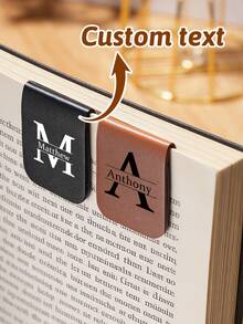 Customized Magnetic Bookmarks, Personalized With Name Design, Unisex For Books/Notebooks/Planners, Suitable As Gifts For Father, Boyfriend, Mother, Family, Great For Friends, Classmates, Family, Teachers, And Book Lovers, Book Accessories - Multicolor - View 4