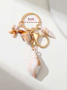 1 móc khóa hình vỏ sò unisex, mặt dây chuyền hình vỏ sò và sao biển nhỏ, thuộc bộ sưu tập chủ đề bãi biển mùa hè, quà tặng cho bạn bè, phụ kiện móc khóa, phụ kiện túi xách, đồ dùng dễ thương mang phong cách nhiệt đới, đồ dùng nữ tính, đồ trang trí xe hơi. - Nhiều màu - Xem 2