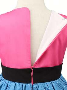 Bộ 3 món trang phục dự tiệc sinh nhật, Halloween, lễ hội cho bé gái, bao gồm váy, băng đô và kính. - Màu Hoa hồng đỏ - Xem 6