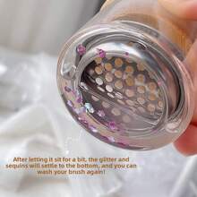 Japanese-Style Nail Art Sequins Wash Pen Cup With Lid Mesh Partition Layered Crystal Cup Brush Cleaning Pen Tool - Multicolor - View 2
