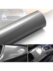 1片50cm*152cm汽车碳纤维PVC高光膜,具有防刮擦性能,气泡释放设计,呈现黑色高光效果,适用于DIY车身贴膜,适用于汽车和摩托车,提供多种碳纤维颜色和尺寸可选。 - 均碼 - 查看 21