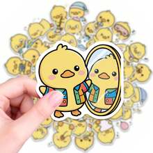 50张趣味六/七贴纸套装，美观的剪贴簿贴纸，表情贴纸礼品，卡通涂鸦贴纸，防水乙烯基贴纸，散装，适用于水瓶、滑板、行李箱、笔记本电脑、保险杠、派对用品 - 50件 - 查看 3