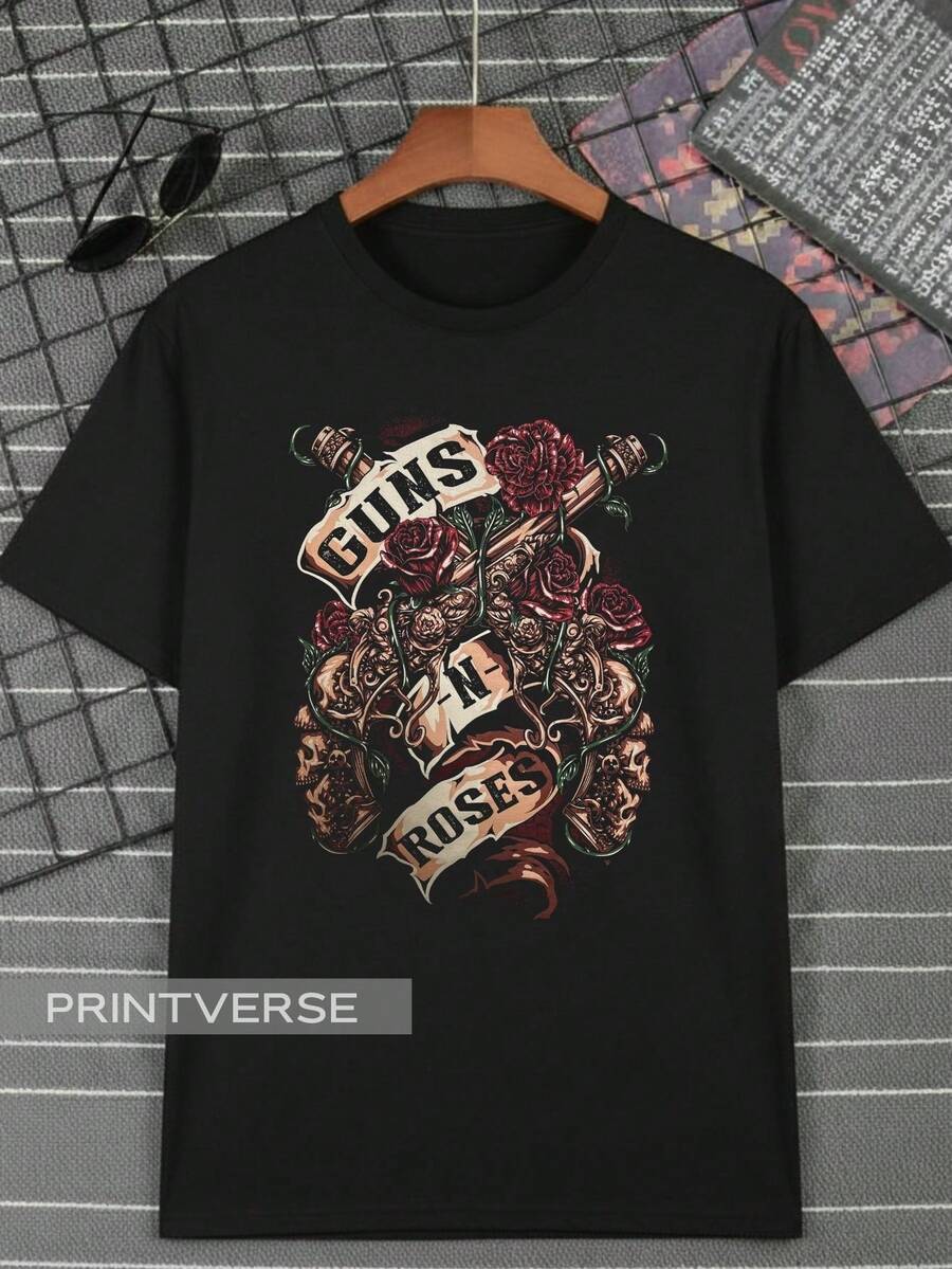 Guns N' Tour Monsters Of Rock Roses Because What You Want And What You Get Are Two Completely Different Things Brazil Unisex Shirt - 黑色 - 查看 1