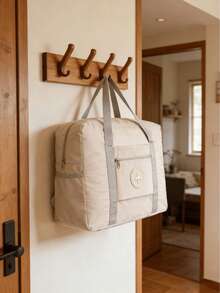 Trolley Cart Suitcase With Zipper And TSA Custom Lock, Lightweight Durable Luggage With Cup Holder And Wheels, 20 Inch Convenient Traveling Suitcase For Airplane Train Car Travel Vacation Holiday Honeymoon - 米色 - 查看 4