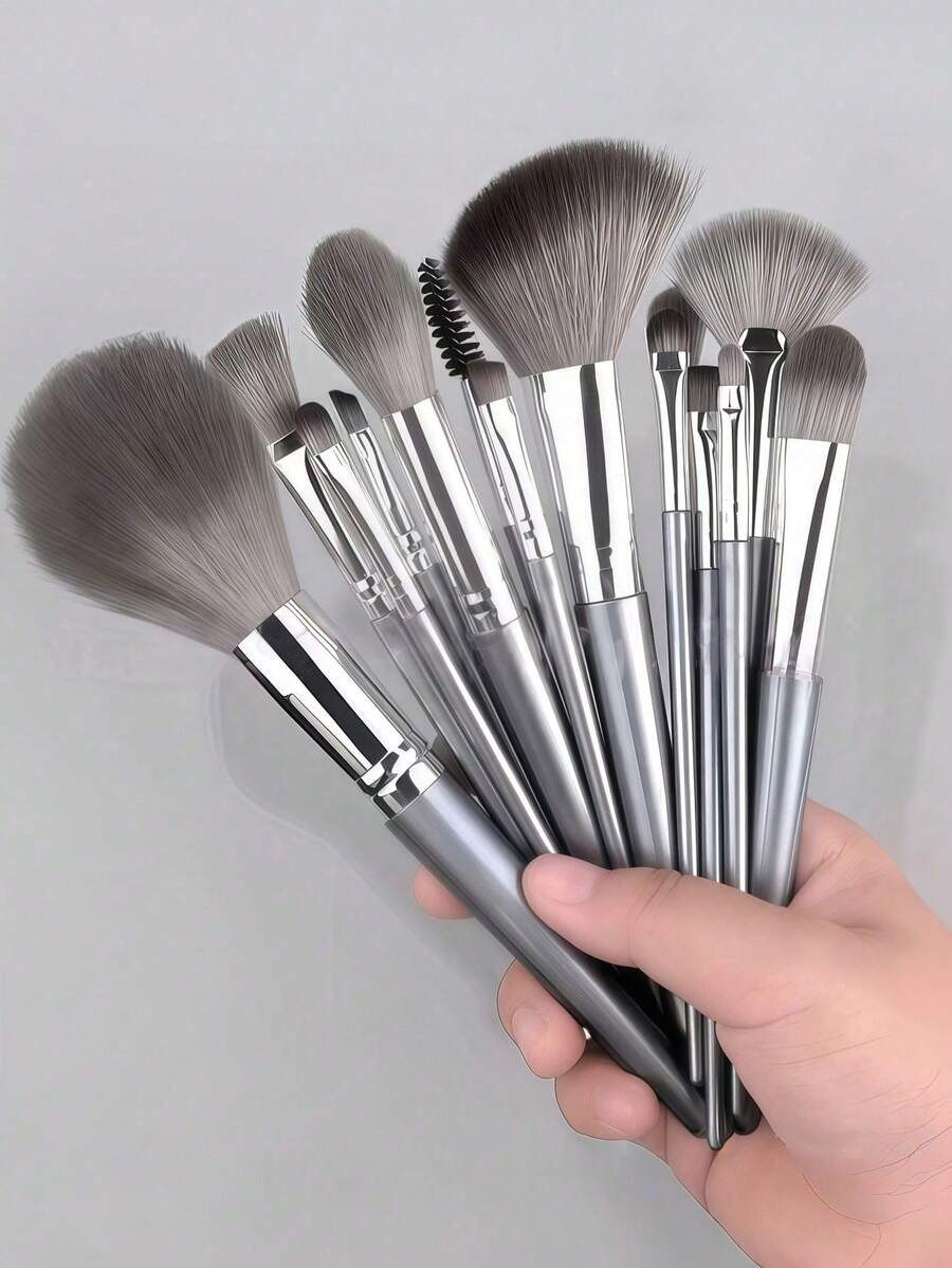 14pcs Makeup Brush Set, Including Powder Brush, Blush Brush, Foundation Brush, Eyeshadow Brush, Blending Brush, Contour Brush, Portable Soft Hair Makeup Tools