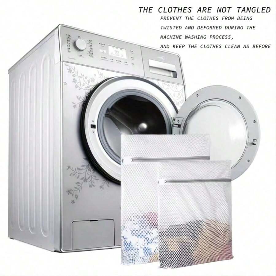 4-Piece Fine Mesh Laundry Bag 12 X 16 Inches With Zipper Honeycomb Mesh Laundry Bag Suitable For Socks Underwear Delicates White Durable Laundry Organizer For Home And Travel Breathable Lightweight Quick Air Dry Gentle Wash Protection Multi-Use Tote Style For Wash And Storage - White - View 1