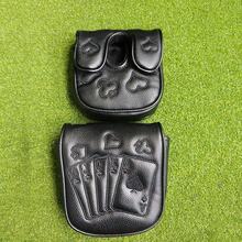 耐用高尔夫球杆头套，精致刺绣皮革高尔夫木杆头套，铁杆和推杆头套 - 彩色 - 查看 13