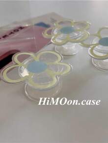 Minimalist Small Yellow Flower Phone Case With Stand, Cute Retractable Creative Unisex Phone Accessory - Multicolor - View 9