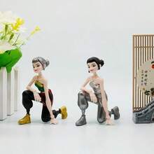 6pcs Lumie Real Version Crouching Posture Figurines, Celebrity Idol Collectible Statues - Multicolor - View 6