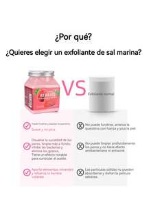 Exfoliante corporal de frutas vegetales de 500 g para limpieza profunda, exfoliación y suavizado de la piel; exfoliante de sales de baño - Miel - Ver 2