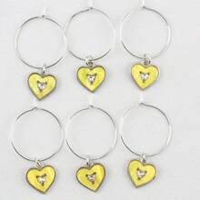 6/12pcs Heart-Shaped Wine Glass Identifiers, Suitable For Stemware, Mugs, Parties, Pools, Weddings, Birthdays And Any Celebration, Valentine's Day Gift - Multicolor - View 13