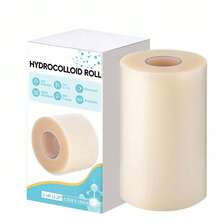 5.5*100厘米水胶体卷，用于伤口护理，水胶体绷带，带自粘性，可裁剪尺寸，超强吸收，防水 - 彩色 - 查看 1