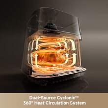 Dreame Play AF10 Air Fryer, No Need To Flip, Crispy & Tender, 360° Dual-Source Circulation Heating, High-Temperature Steam, 8 Smart Presets, Family Capacity, Healthy Oil-Free Cooking - Black - View 9