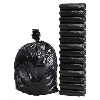 (50 piezas por paquete) Bolsa de basura negra 19.69x23.62cm/31.5x39.37in Bolsa de plástico Bolsa de basura pequeña Bolsa de basura Bolsa de oficina Bolsa de basura resistente y duradera Bolsa de basura pequeña