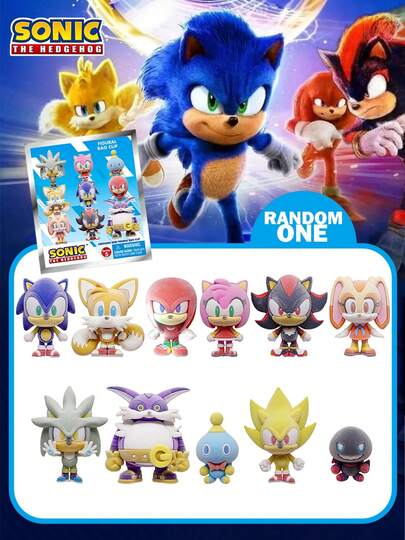 Sega 1 Móc khóa hình nhân vật  3D chính thức - 1 móc khóa bí ẩn, ngẫu nhiên hình  hoặc Tails, thích hợp làm quà tặng kỷ niệm, Giáng sinh, Halloween cho mẹ và bạn bè.